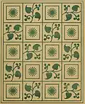 Embroidery design for tea-table cloth