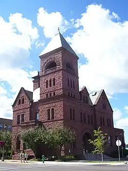 Ashland City Hall was built in 1893 from locally quarried brownstone.