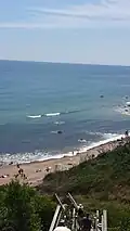 View of the Atlantic Ocean from a cliff on Block Island