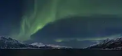 Cape Desolation with the Northern Lights