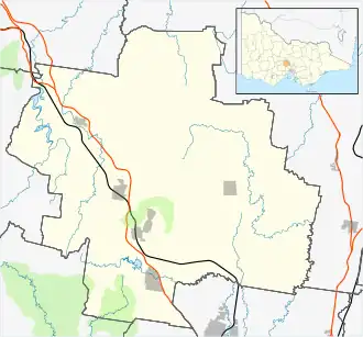 Riddells Creek is located in Shire of Macedon Ranges