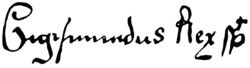 Sigismund I the Old's signature