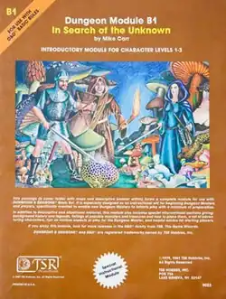 The artwork depicts a group of adventurers in an environment filled with mushrooms and other fungus.