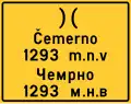 Altitude of the pass