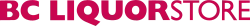 A crimson BC Liquor Store wordmark