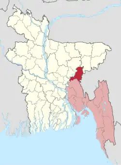 Expandable map of Brahmanbaria District