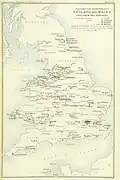 Map of borough constituencies in England and Wales