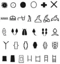 Symbols using geometric shapes
