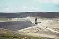 Backwater Reservoir during construction, June 1968