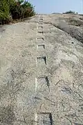 The "Ashoka stairs" leading to Visvakarma.