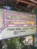 Barangay map in Poblacion, Liloan, Cebu depicting the old Philippine Railway Line route
