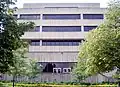 Barco Law building viewed from Forbes Quad