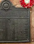 The station's World War I memorial also shows damage from World War II bombing.