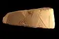 Fragment of a pillar in bas-relief: Thutmose III receiving the breath of life from Amun