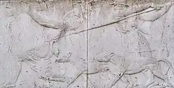 Remains of the Richard Wagner monument in Leipzig (today in Bayreuth): Hagen kills Siegfried “Twilight of the Gods”