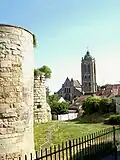 3rd and 4th towers. On right, Saint-Laurent church (2011).