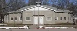The dodecagonal States Ballroom in Bee, February 2012. The ballroom is listed in the National Register of Historic Places.[1]