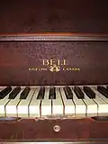 Ebony and ivory keys in a piano keyboard