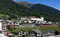 Disentis Abbey, view from Via Lucmagn