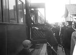 President Bernardino Machado (15 December 1917) departing for his exile