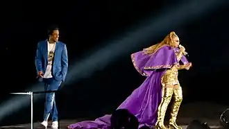 The Carters performing at the On the Run II Tour in 2018