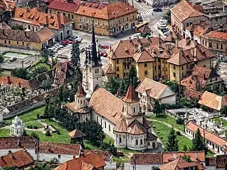 Aerial view of the church