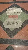 Marker denoting the burials of Bishop Timon and Bishop Ryan