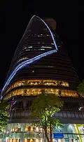 View from below at night, August 2014