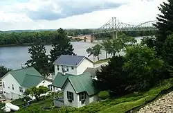 The Black Hawk Bridge in Lansing