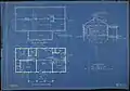 The floor plan of the basement and first floor of the blacksmith's cottage