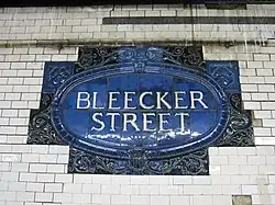 Faience name tablet, Heins & LaFarge/Grueby Faience Company, from 1904