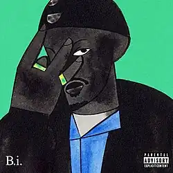 A stylized cartoon drawing of IDK posing