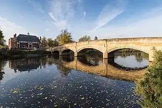 Stone bridge over a river