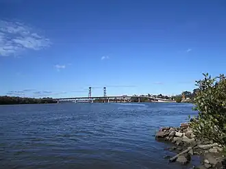 Bridges across Hunter River between Tomago and Hexham.