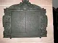 Bronze epitaph of Franz von Hohenfeld (here spelled as Hoenfelt) in the Collegiate Church in Aschaffenburg