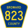 State Road 823 and County Road 823 marker