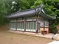 A Buddhist shrine just outside town