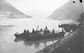 Engineers building a bridge across the Danube during a manoeuvre in 1931