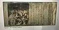 Currently held in the Museum of Fine Arts in Boston, this Japanese scroll is illustrated in the style of Jigoku Zoshi. Originally drawn during the Heian period in the 12th century depicting the 8 great hells and the 16 lesser hells in both text and painting. The specific fragment of the scroll being shown shows a demon stirring a heated cauldron full of people in the Hell of the Single Copper Cauldron.