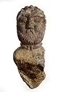 A herm-type buste-socle with a torc from Trémuson, Côtes-d'Armor.