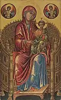 Madonna and Child on a Curved Throne; c.1280; tempera on panel; 81.5 x 49&nbsp;cm; National Gallery of Art, Washington, D.C.[127]