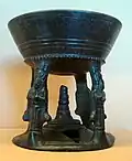 Etruscan caryatid chalice, c. 620–560 BC
