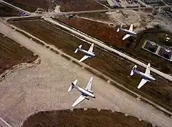 C-117Ds flying over MCAS Iwakuni 1981. One of these aircraft is now on display at MCAS Miramar.