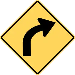 Curve to right