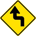 PG-5b Double sharp curve to the left