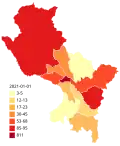 Confirmed deaths by province of Cuzco