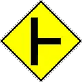 Side road junction on the right
