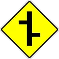 Offset road junction, left and right