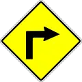 Sharp curve to the right