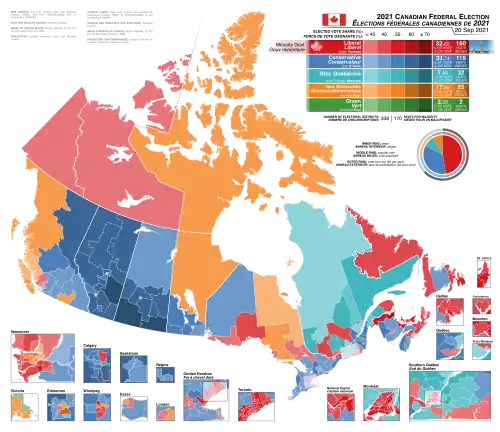 Map of actual election results